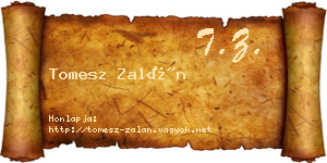 Tomesz Zalán névjegykártya