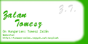 zalan tomesz business card